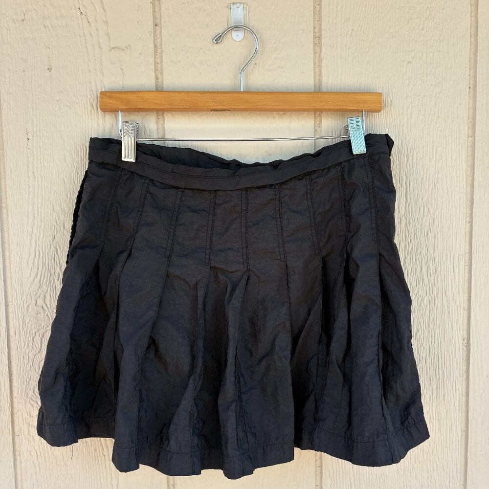 Vintage Nike Challenge Court Tennis Skirt Womens M/L Black Pleated Sporty Preppy